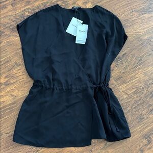 NWTS THEORY 100%  Silk Blouse wrap tie retailed $275 excellent no flaws size M